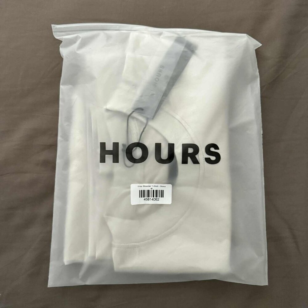 Hours Drop Shoulder T-Shirt Men's M Stone Color